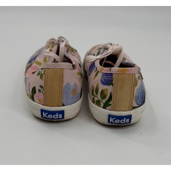 Keds Womens Canvas Rifle Paper Co Sneakers Floral Print US 7 EU 37.5 Pink/Multic - Picture 6 of 8